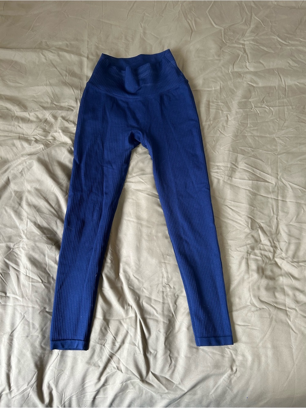 Balance Athletica Ribbed High-Waist Leggings in Cobalt Blue
